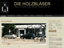 Tablet Screenshot of holzblaeser.com